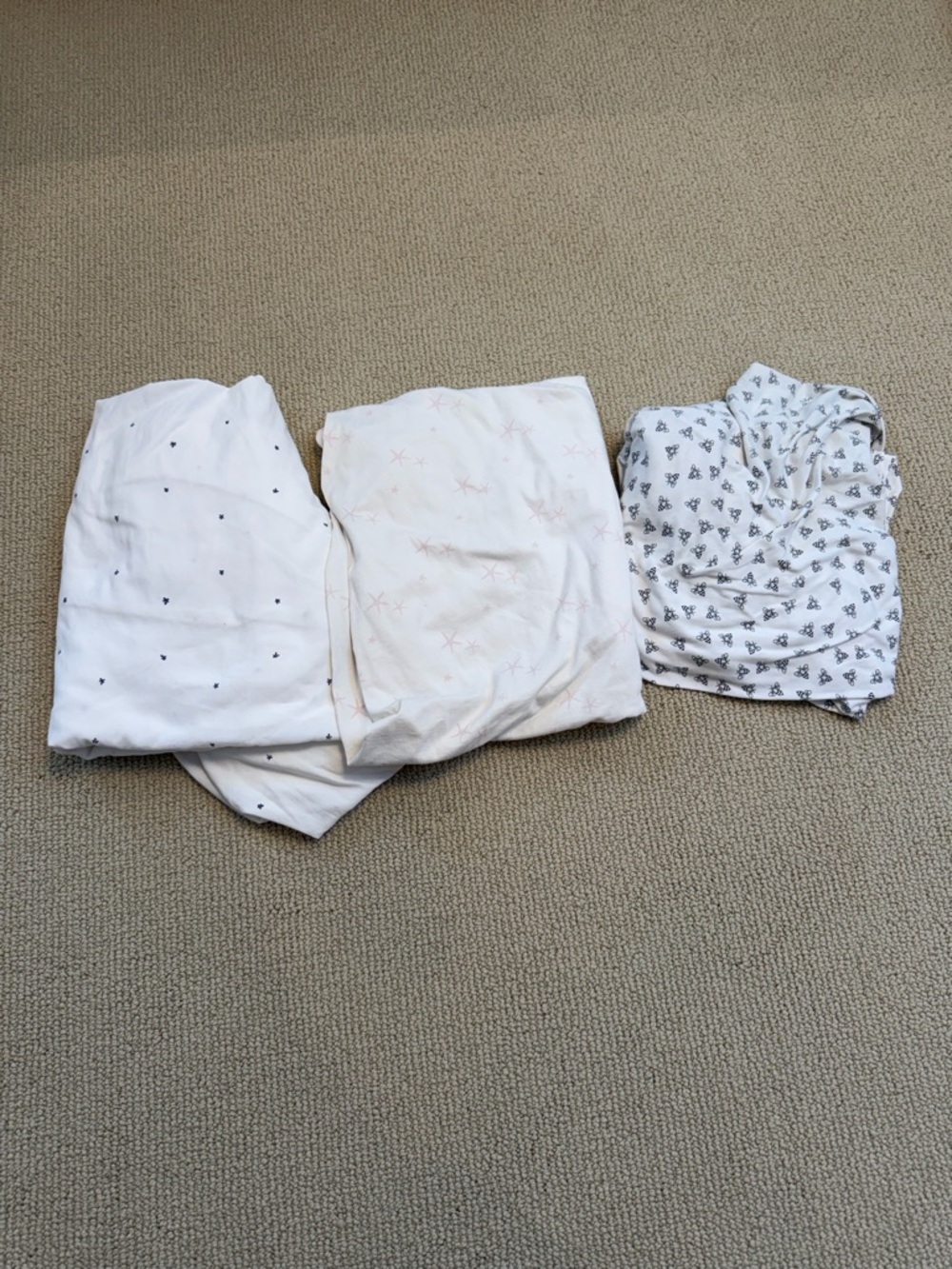 Burt's Bees Baby Crib Fitted Sheet 100% Organic Bundle x3
